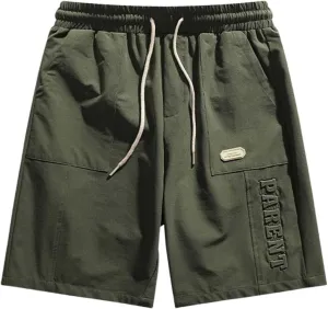 Mens Casual Gym Workout Shorts Elastic Waisted Drawstring Running Shorts Relaxed Fit Lounge Shorts with Pockets