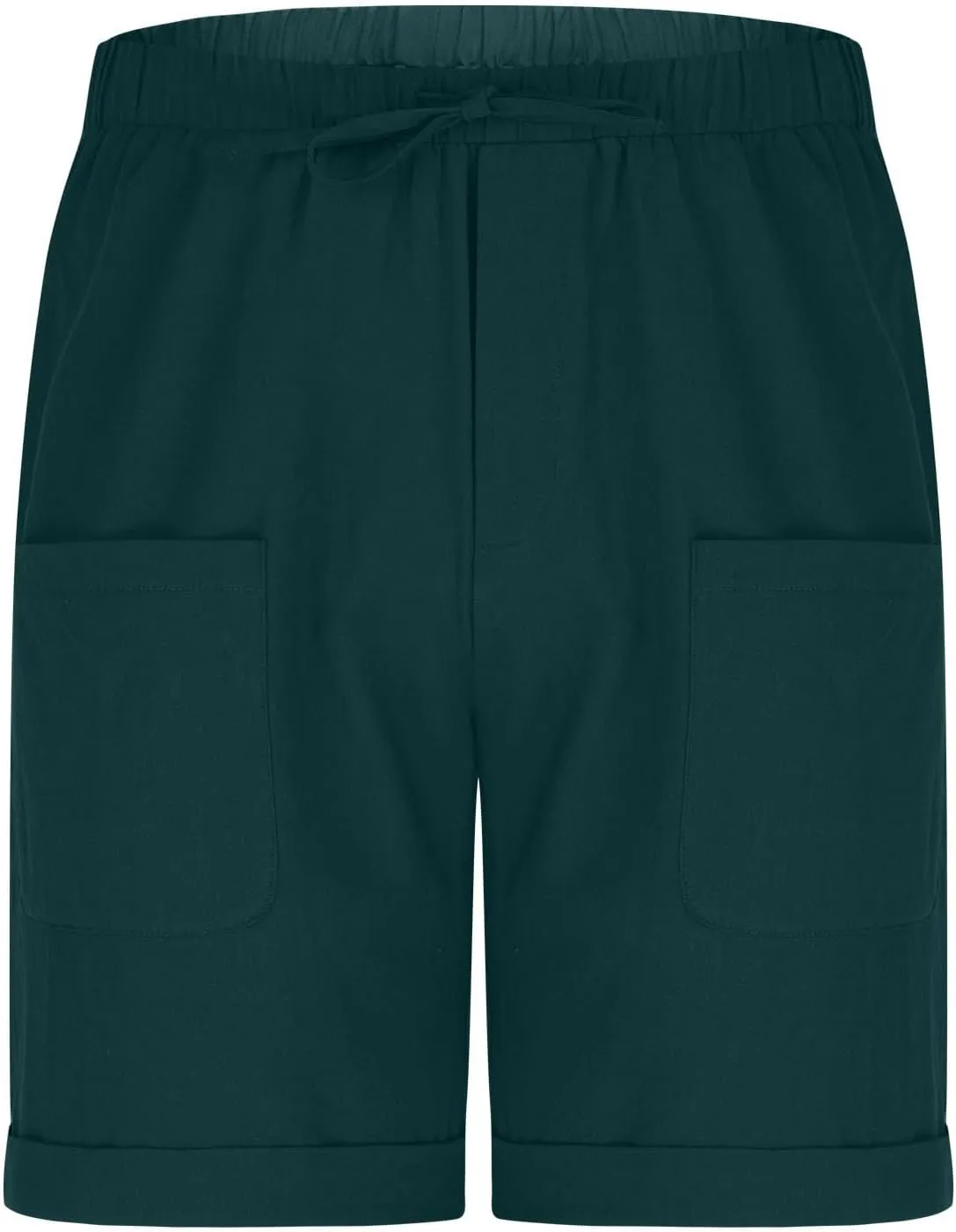 Mens Casual Shorts Cotton Relaxed Fit Summer Beach Shorts Loose Fit Elastic Waist Drawstring Lounge Short with Pocket