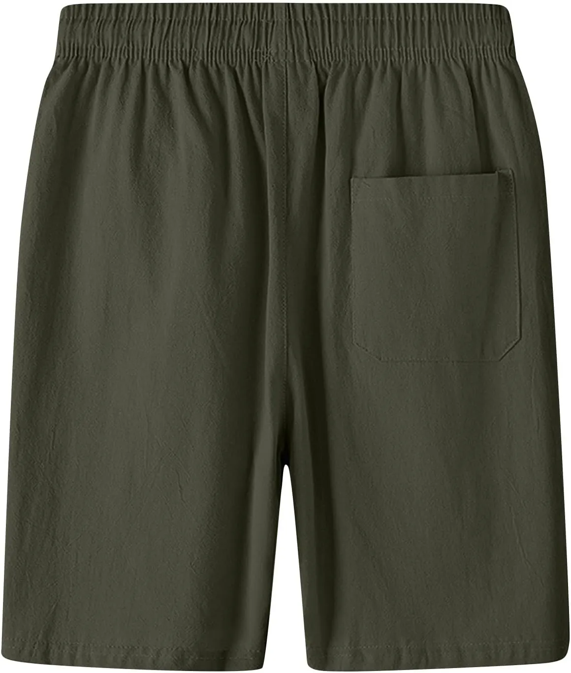 Men's Cotton Blend Shorts Elastic Waist Drawstring Shorts with Pockets Workout Jogger Relaxed Fit Shorts for Men