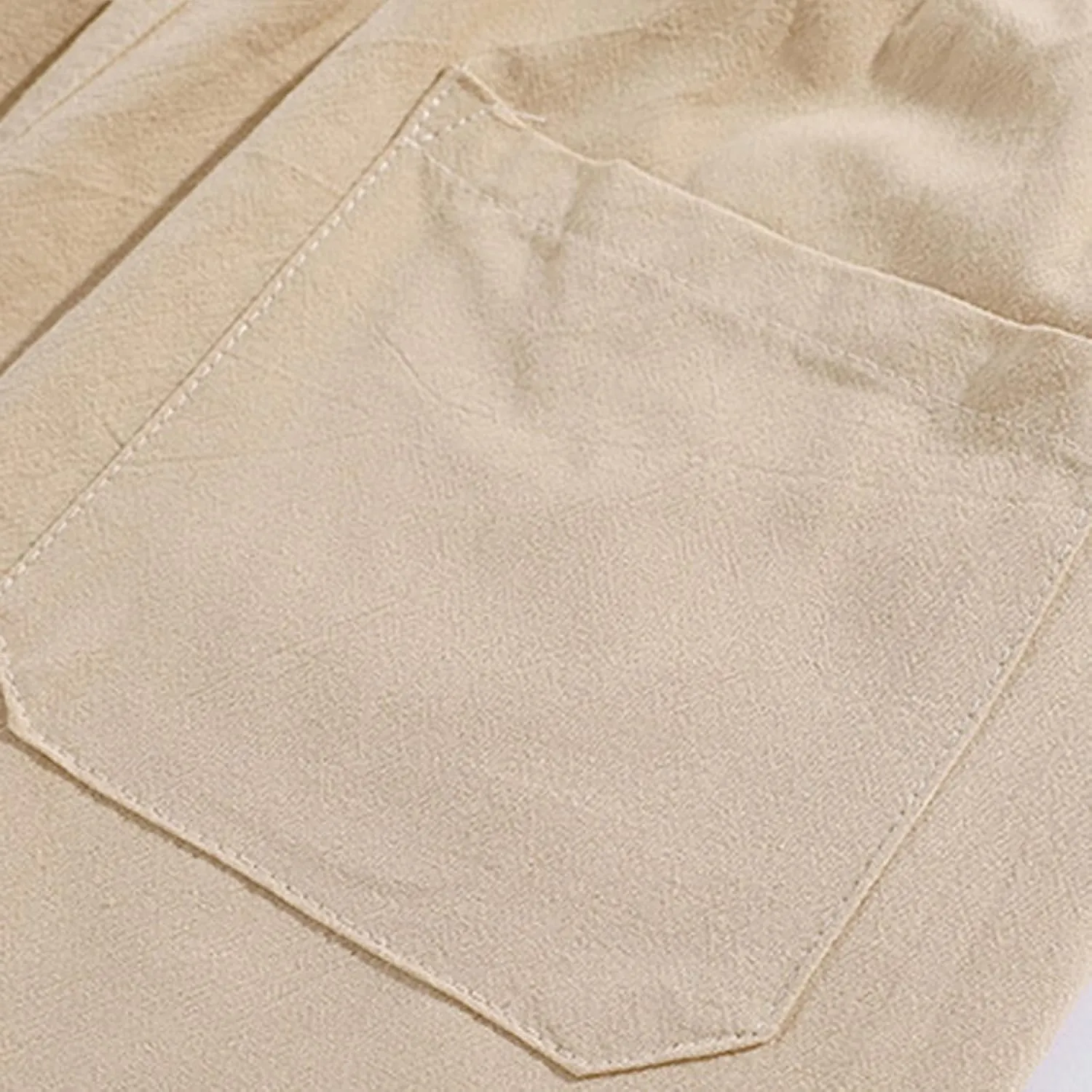 Men's Cotton Blend Shorts Elastic Waist Drawstring Shorts with Pockets Workout Jogger Relaxed Fit Shorts for Men