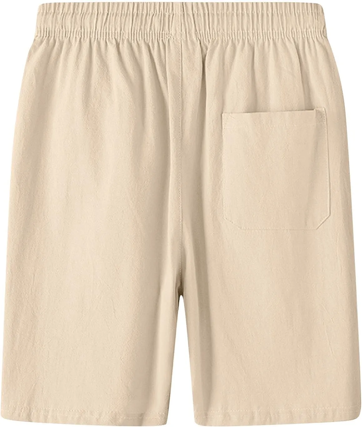 Men's Cotton Blend Shorts Elastic Waist Drawstring Shorts with Pockets Workout Jogger Relaxed Fit Shorts for Men