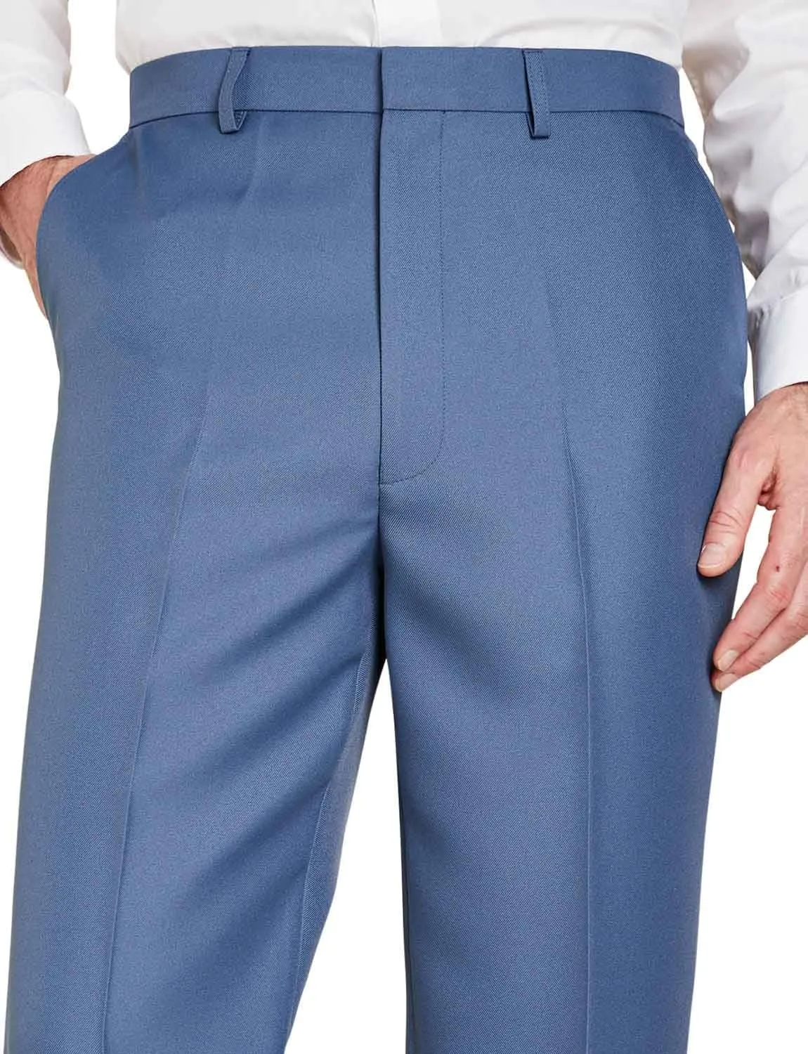 Men's Elasticated Pants with Hidden Stretch Fit Waist Smart Formal Comfortable Golf Slacks