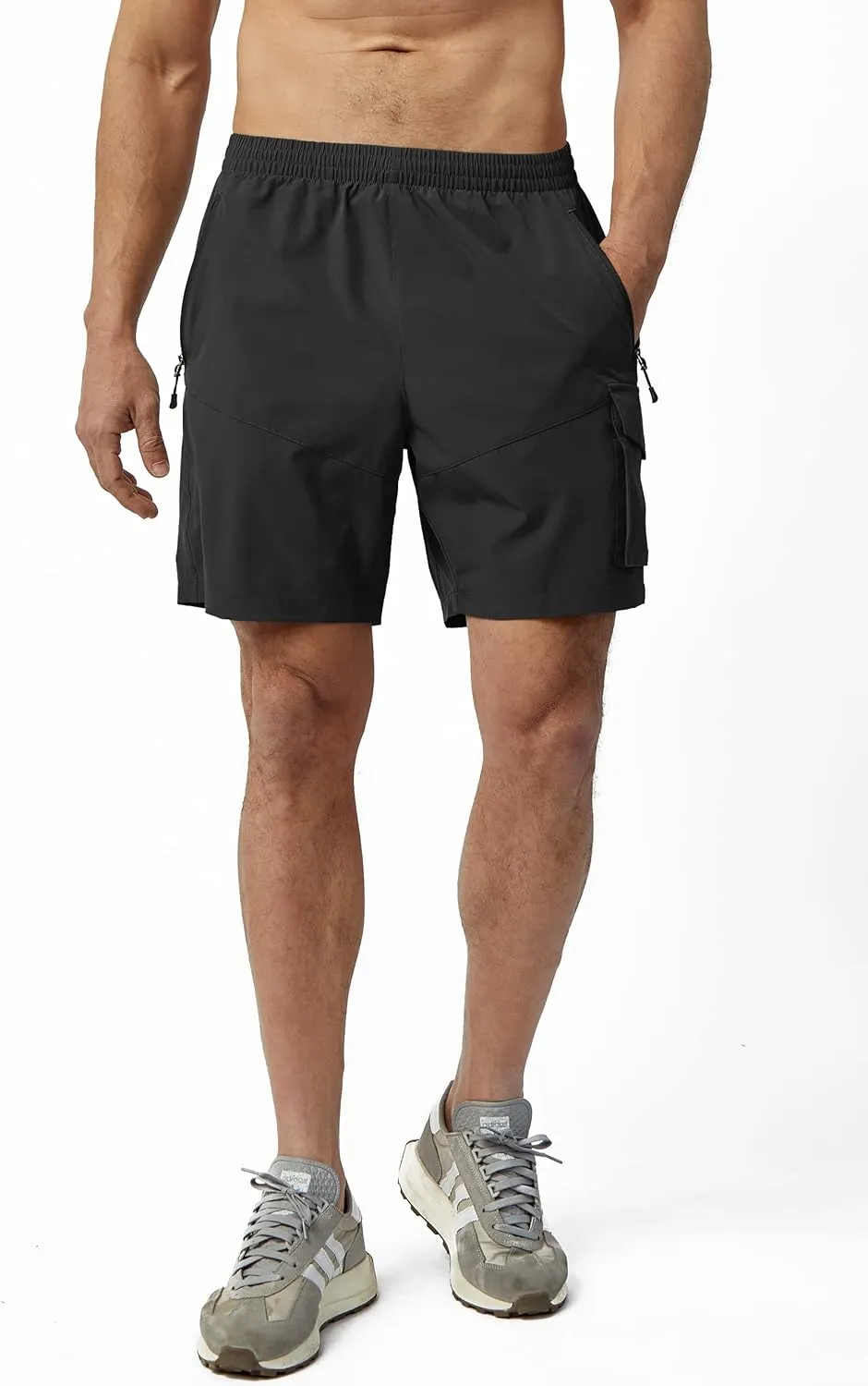 Men's Hiking Cargo Shorts Lightweight Quick Dry Athletic Shorts with Multi Pocket for Workout Golf Camping Casual