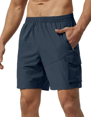 Men's Hiking Cargo Shorts Lightweight Quick Dry Athletic Shorts with Multi Pocket for Workout Golf Camping Casual