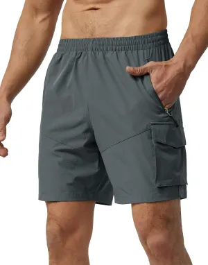 Men's Hiking Cargo Shorts Lightweight Quick Dry Athletic Shorts with Multi Pocket for Workout Golf Camping Casual