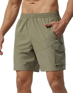 Men's Hiking Cargo Shorts Lightweight Quick Dry Athletic Shorts with Multi Pocket for Workout Golf Camping Casual