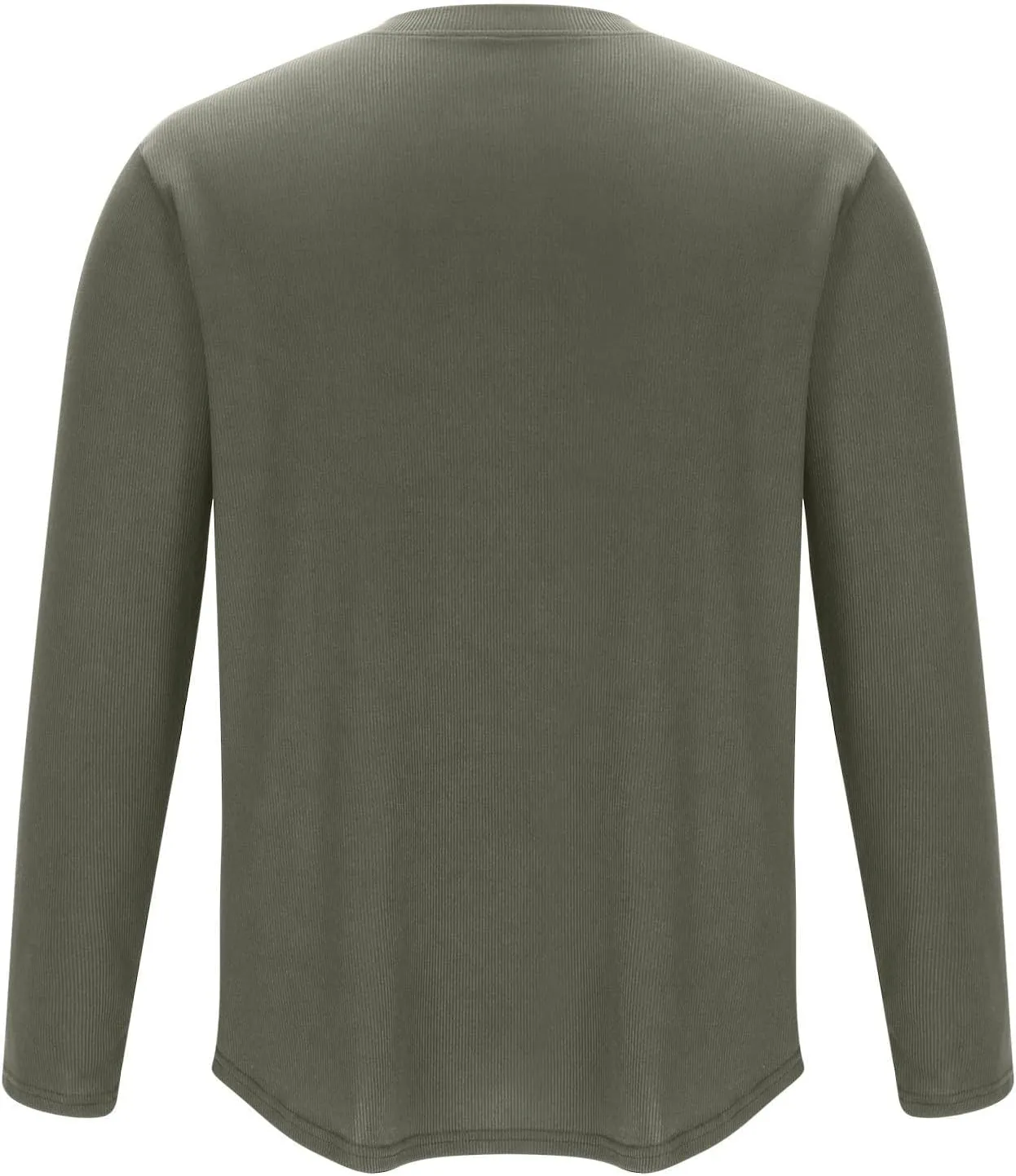Mens Long Sleeve Muscle T Shirts Casual V-Neck Henley Longline Ribbed Slim Fit Tee Shirts Gym Workout Athletic Shirts