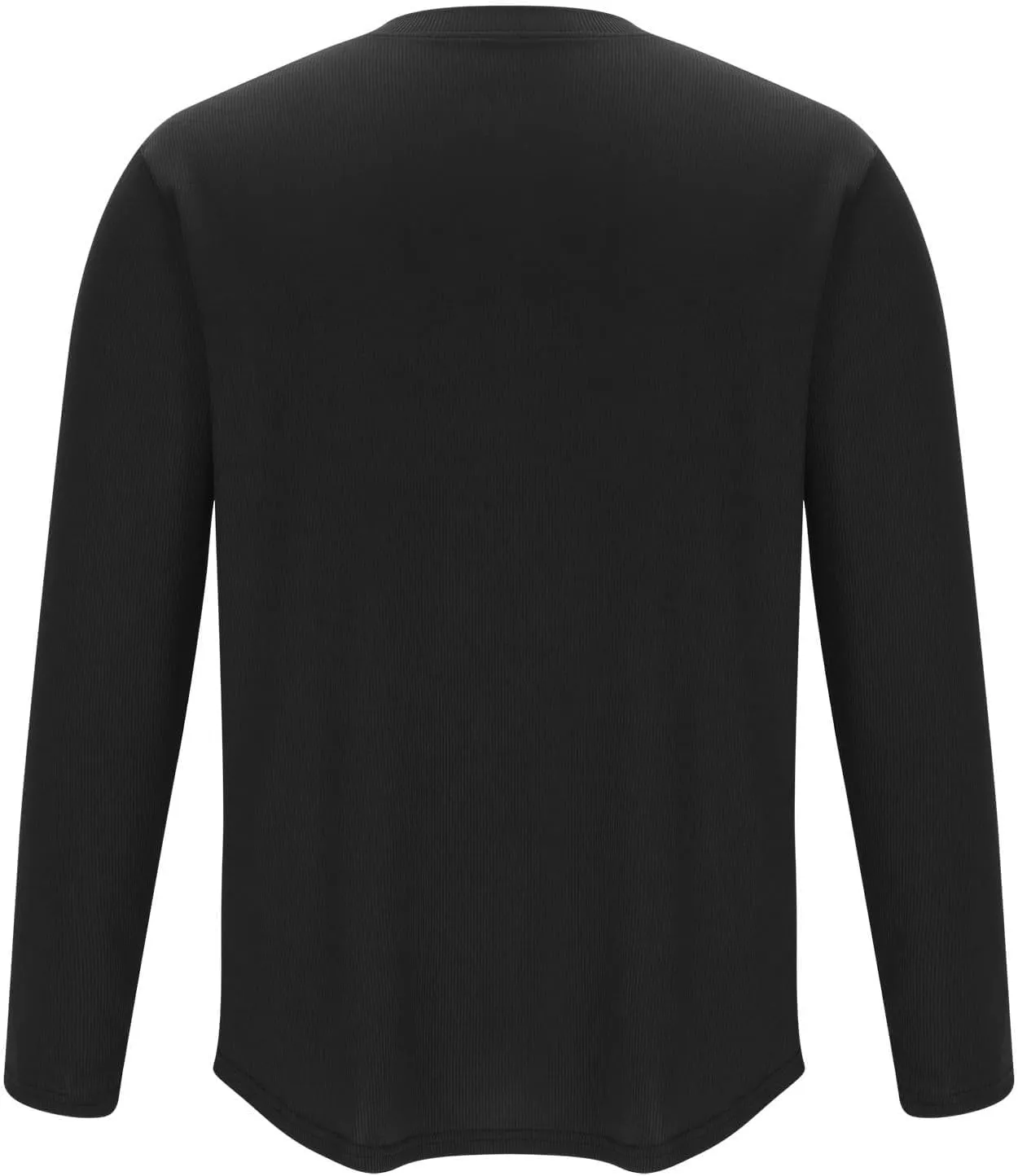 Mens Long Sleeve Muscle T Shirts Casual V-Neck Henley Longline Ribbed Slim Fit Tee Shirts Gym Workout Athletic Shirts