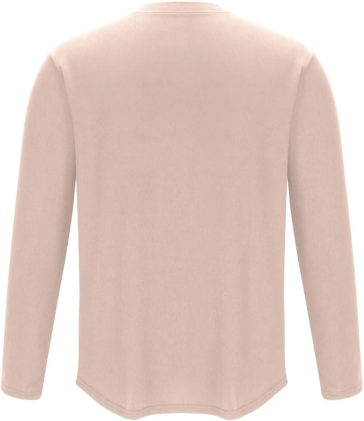Mens Long Sleeve Muscle T Shirts Casual V-Neck Henley Longline Ribbed Slim Fit Tee Shirts Gym Workout Athletic Shirts