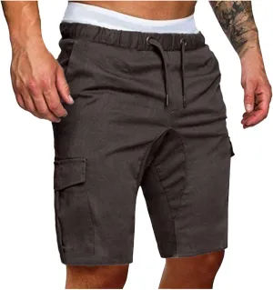 Men's Plus Size Cargo Shorts with Multi-Pockets Relaxed Fit Cotton Hiking Shorts Summer Beach Sports Shorts Pants