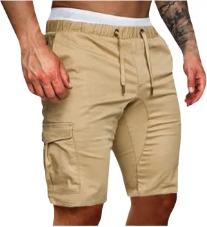 Men's Plus Size Cargo Shorts with Multi-Pockets Relaxed Fit Cotton Hiking Shorts Summer Beach Sports Shorts Pants