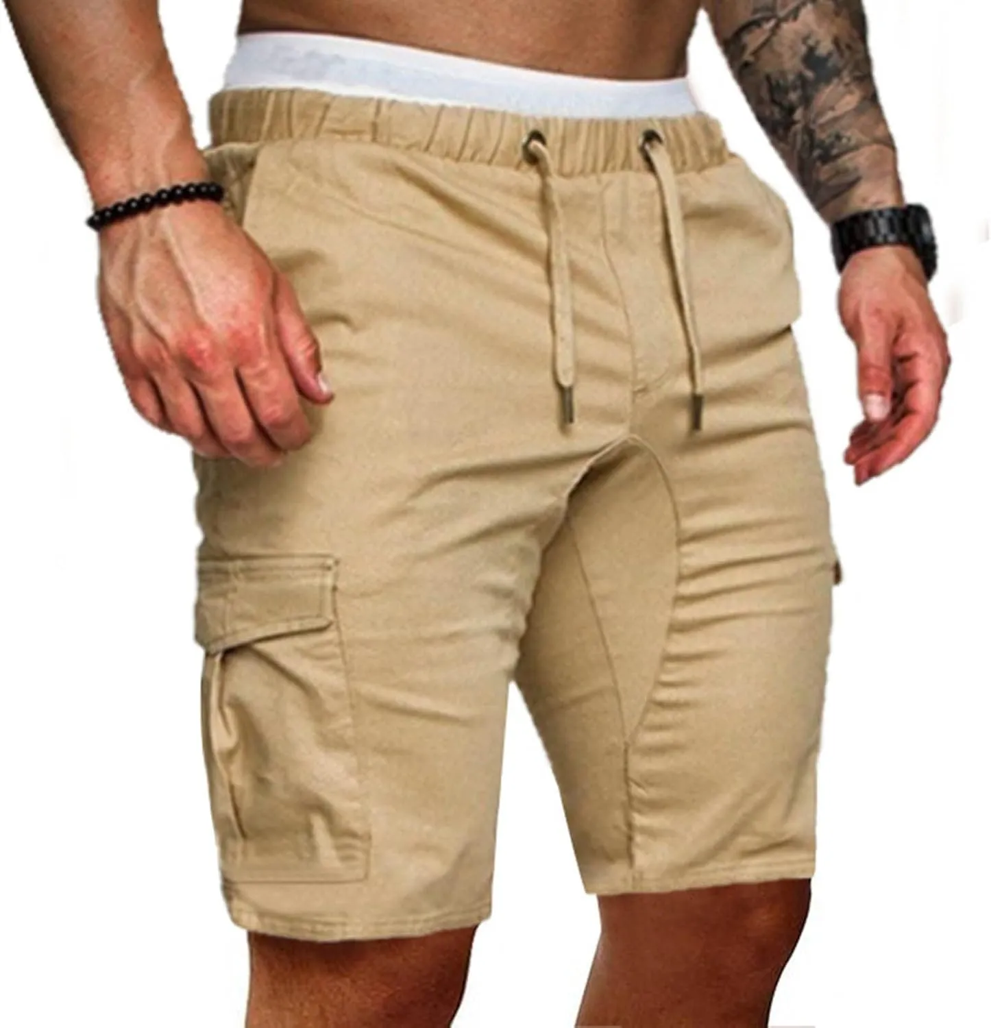 Men's Plus Size Cargo Shorts with Multi-Pockets Relaxed Fit Cotton Hiking Shorts Summer Beach Sports Shorts Pants
