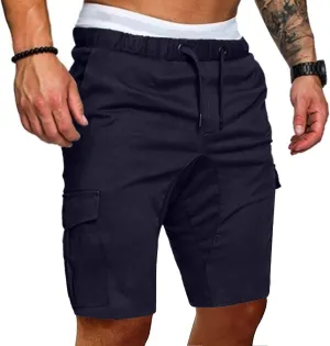 Men's Plus Size Cargo Shorts with Multi-Pockets Relaxed Fit Cotton Hiking Shorts Summer Beach Sports Shorts Pants