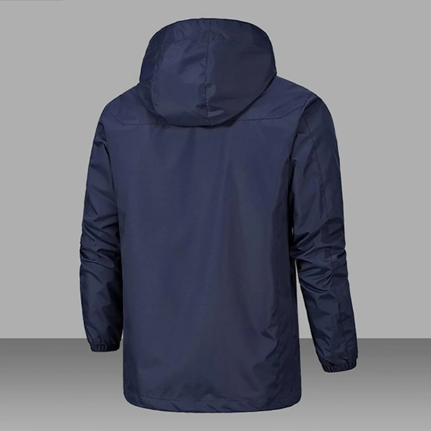 Men's Rain Jacket Waterproof Rain Suit Comfortable Lightweight Raincoat with Hooded Rain Gear for Leisure, Outdoor