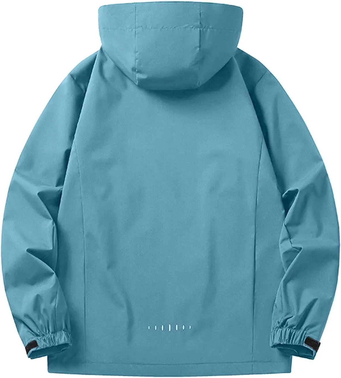 Mens Rain Jackets Waterproof with Hood Solid Color Rain Jacket Lightweight Rain Shell Jacket Raincoat with Hood