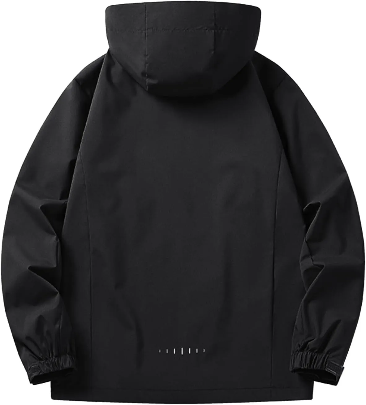 Mens Rain Jackets Waterproof with Hood Solid Color Rain Jacket Lightweight Rain Shell Jacket Raincoat with Hood