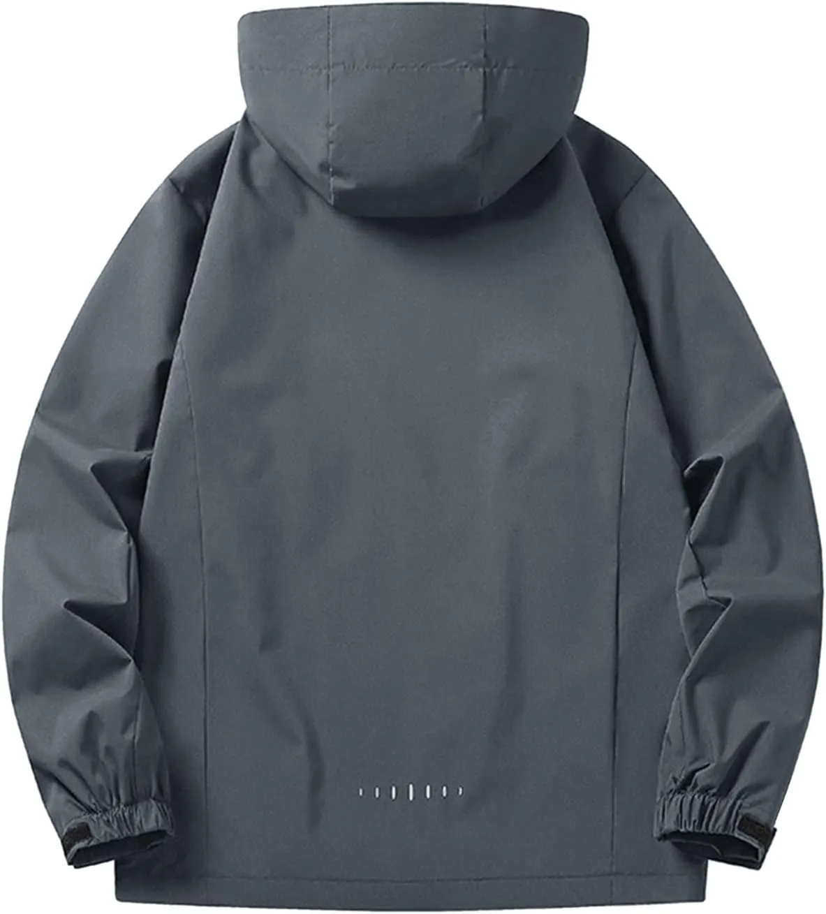 Mens Rain Jackets Waterproof with Hood Solid Color Rain Jacket Lightweight Rain Shell Jacket Raincoat with Hood
