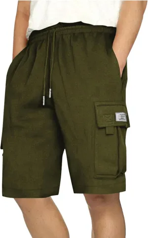Men's Shorts Casual Relaxed Fit Elastic Waist Drawstring Workout Summer Solid Lightweight Basic Men's Shorts