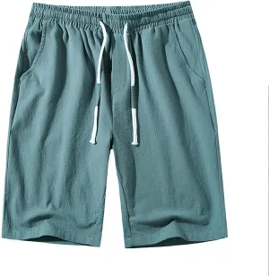 Mens Shorts Casual Summer Elastic Waist Drawstring Lounge Shorts Relaxed Fit Comfy Beach Vacation Shorts with Pockets