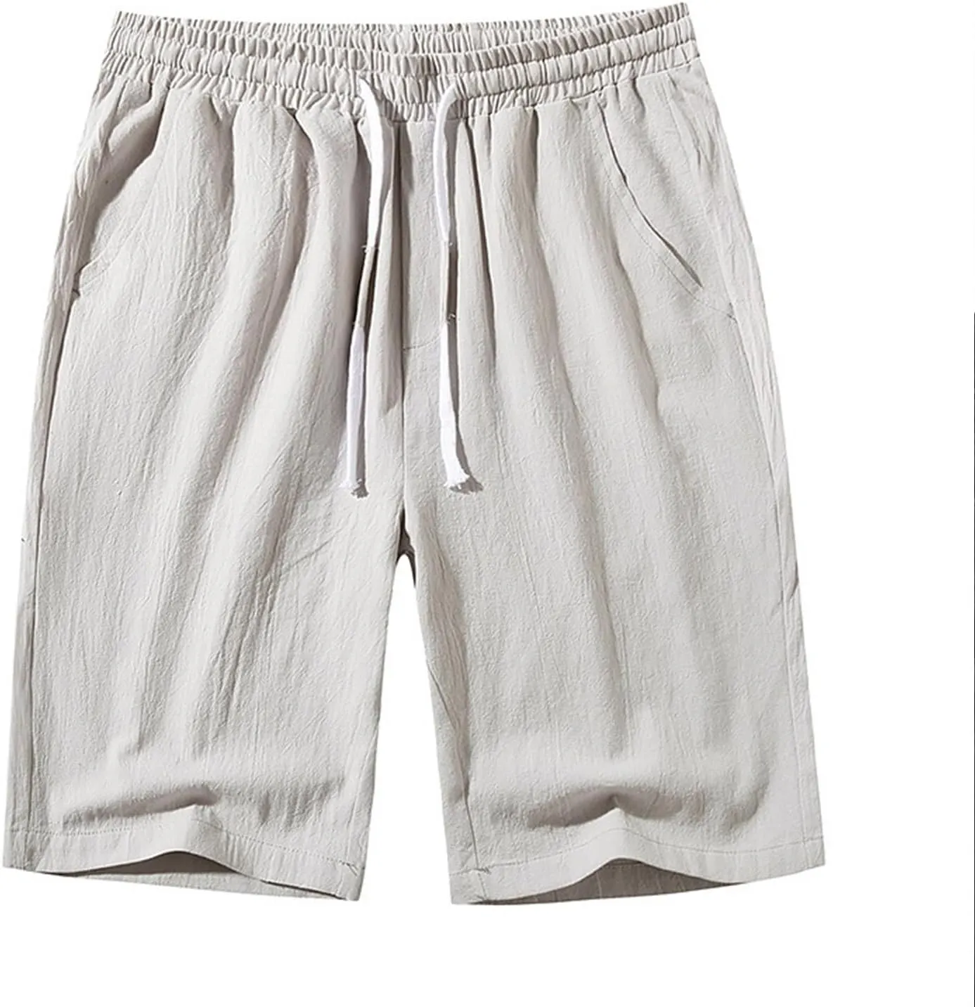 Mens Shorts Casual Summer Elastic Waist Drawstring Lounge Shorts Relaxed Fit Comfy Beach Vacation Shorts with Pockets
