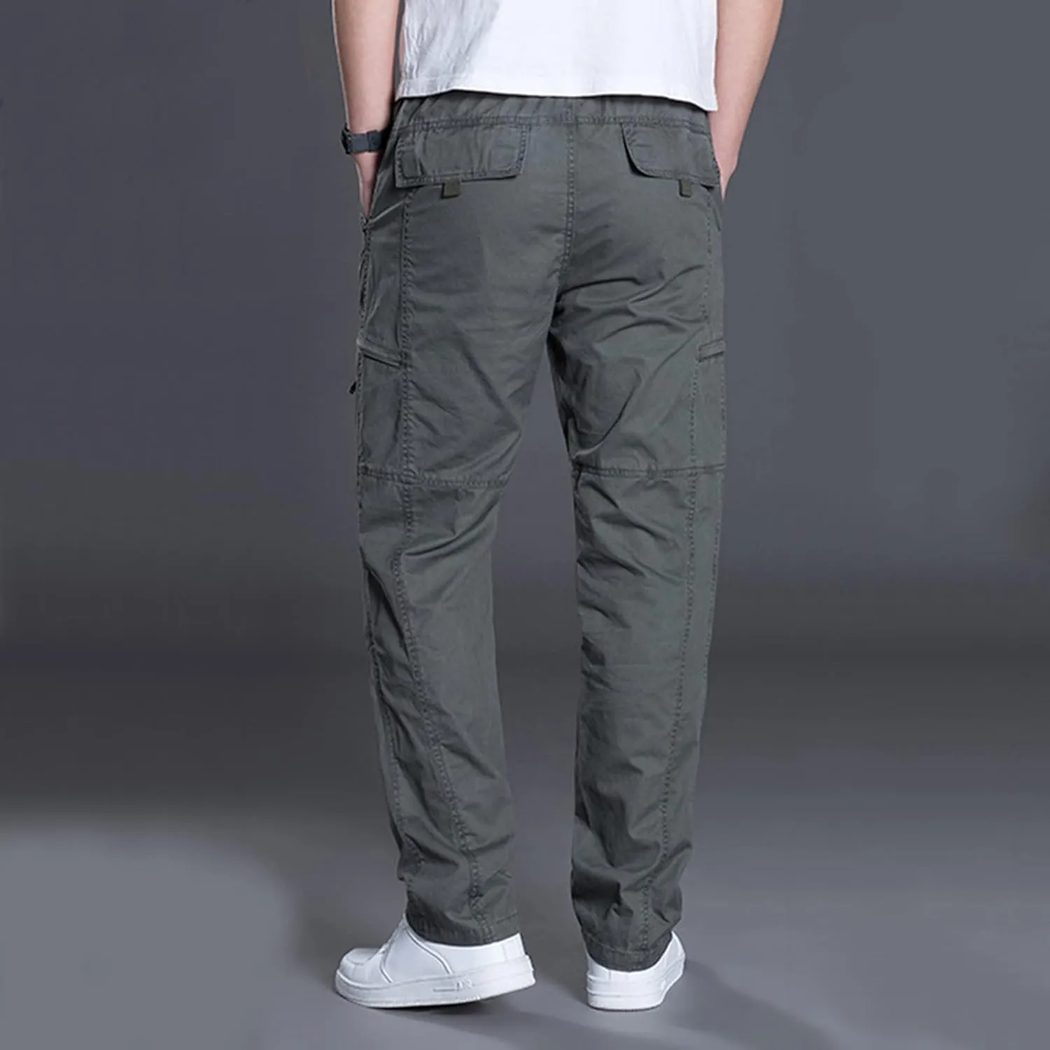 Men's Slim-Fit Stretch Cargo Pant Outdoor Work Cargo Shorts Cotton Shorts Relaxed Fit Work Shorts Loose Sweatpants