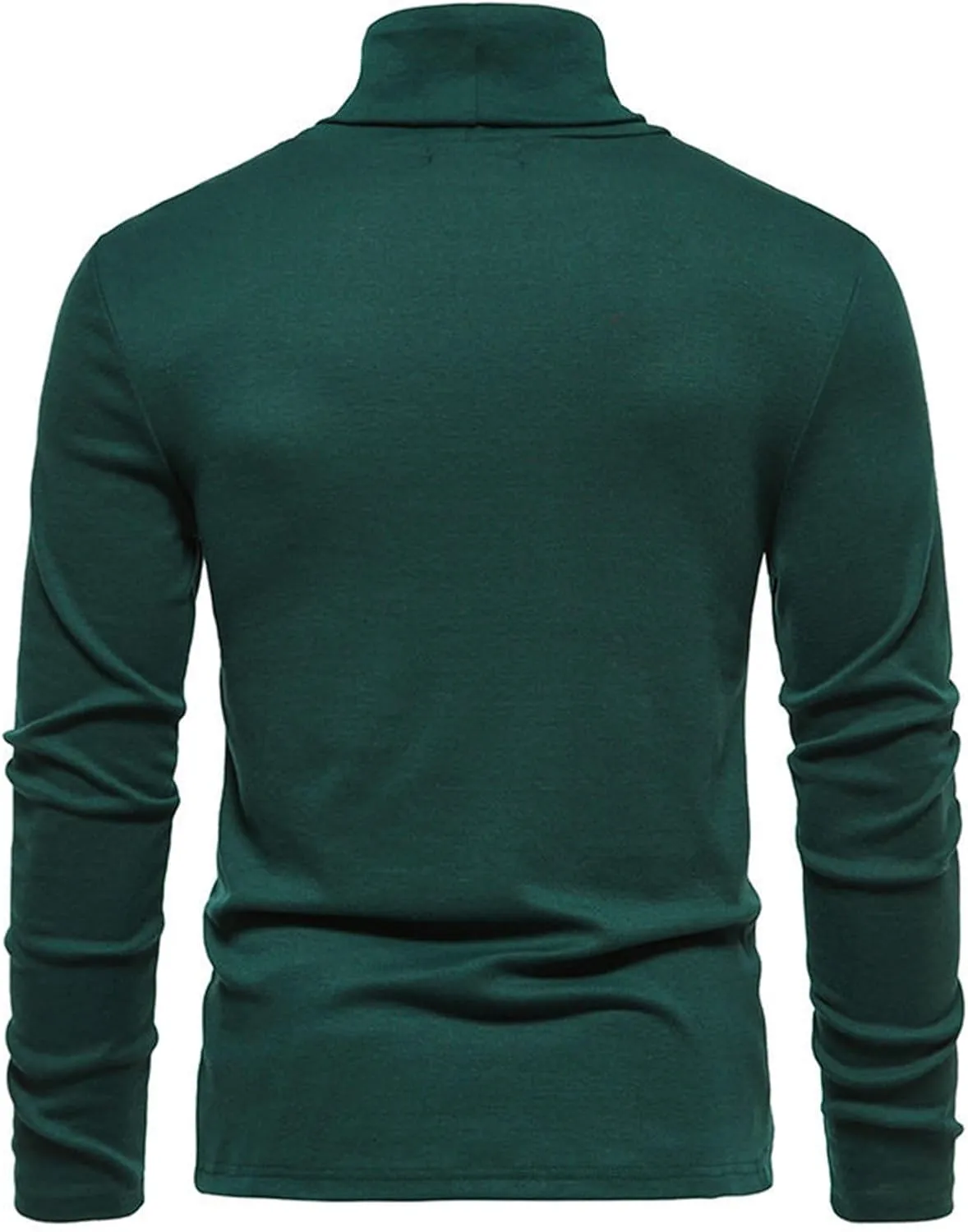 Men's Slim Fit Turtleneck Sweater Casual Long Sleeve Knit Pullover Jumper Lightweight Thermal Basic Top Big and Tall