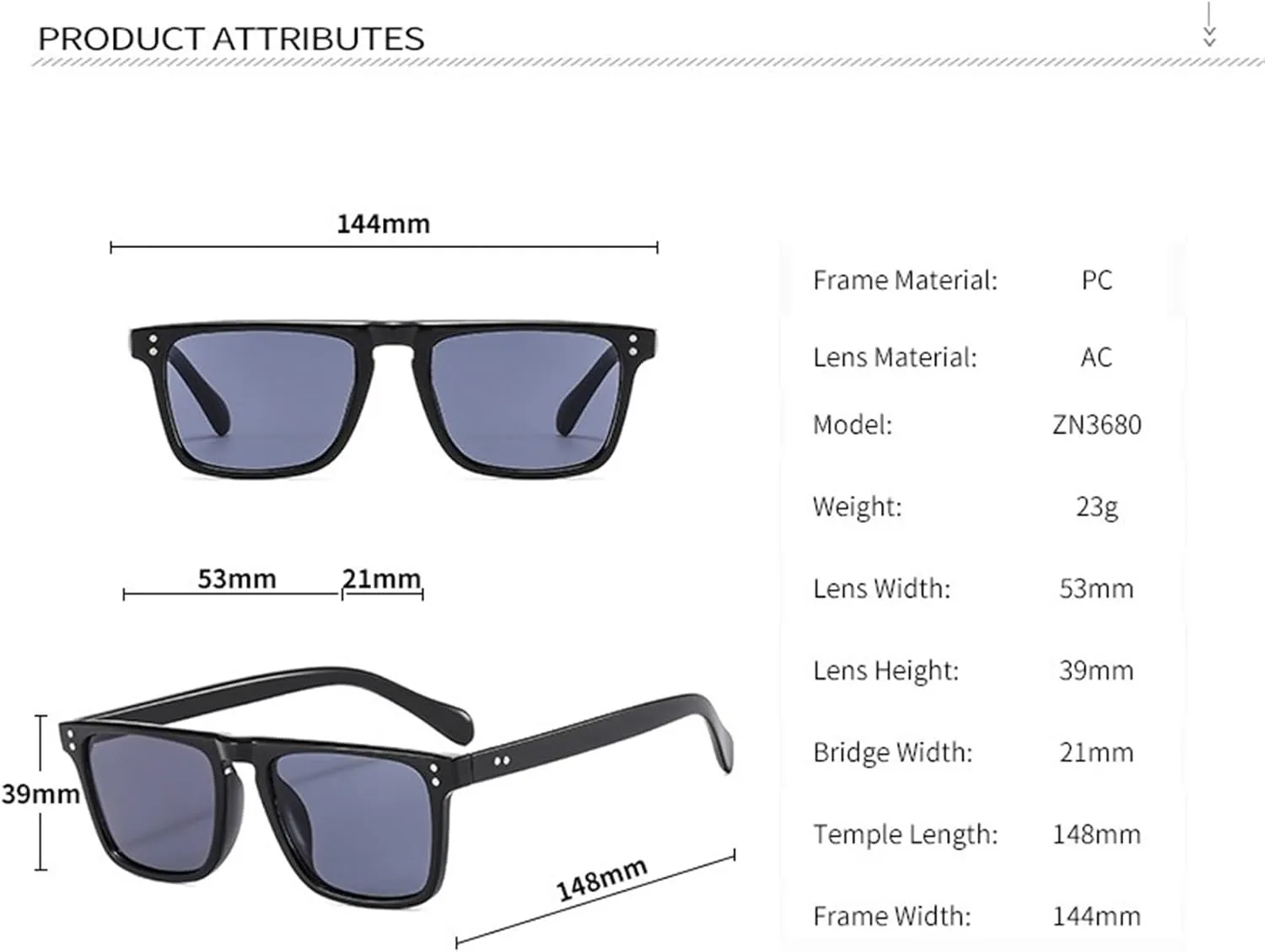 Men's Small Frame Square Sunglasses Outdoor Women Shopping Photo Sun Glasses