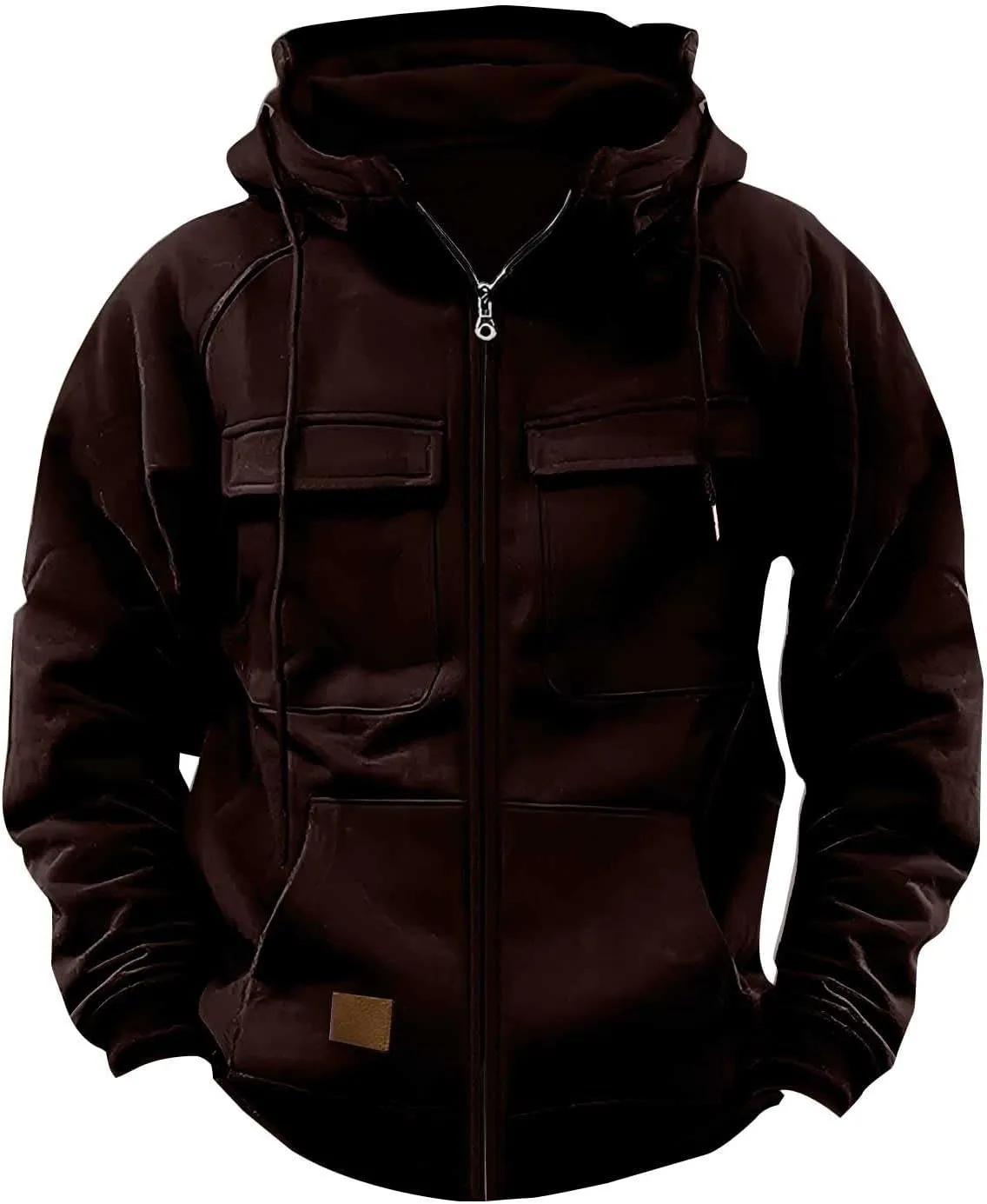 Mens Zip Up Tactical Hoodies Big and Tall Work Military Cargo Hooded Sweatshirt Hippie Aztec Cowboy Pullover Hoodies