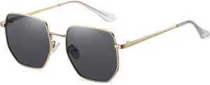 Metal Polarized Sunglasses for Men and Women, Outdoor Driving and Cycling Glasses (Color : C, Size : Medium)