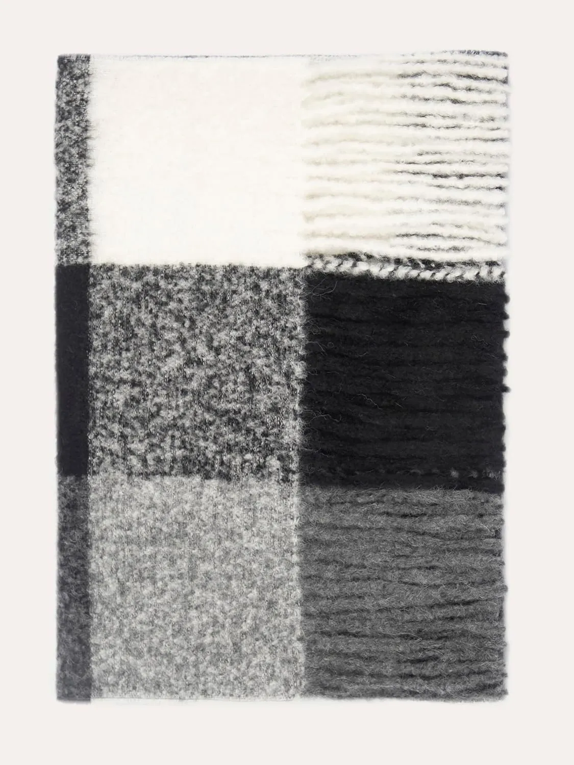 MISTI Oversized 79”x18” Alpaca & Wool Chunky Scarf for Him & Her | Soft, Warm, Resilient & Non-Pilling | Plaid Shawl & Wrap