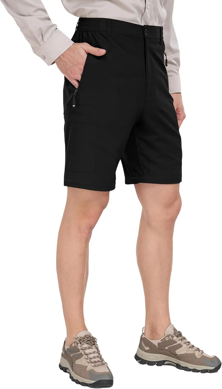 MoFiz Men's Hiking Pants Water Resistant Quick-Dry Lightweight Outdoor Sweatpants Convertible Zip Off Shorts 5-Zip Pockets