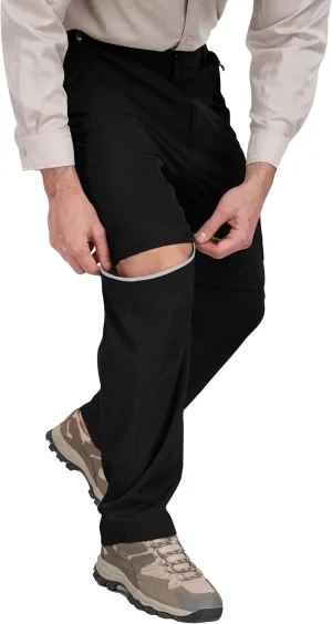 MoFiz Men's Hiking Pants Water Resistant Quick-Dry Lightweight Outdoor Sweatpants Convertible Zip Off Shorts 5-Zip Pockets