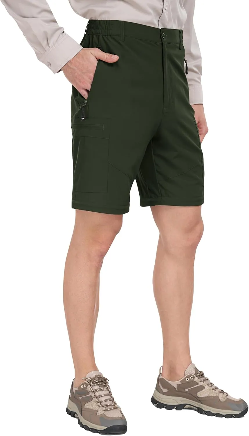 MoFiz Men's Hiking Pants Water Resistant Quick-Dry Lightweight Outdoor Sweatpants Convertible Zip Off Shorts 5-Zip Pockets