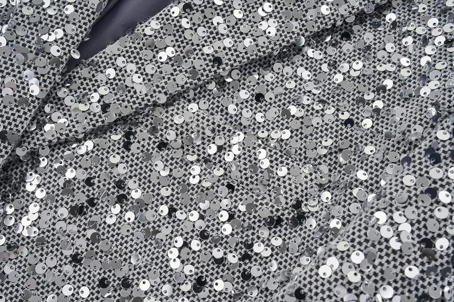 MOGU Mens Sequin Blazer Slim Fit Shiny Gold Silver Dress Suit Jacket Tuxedo Sport Coats for Prom Party Dinner