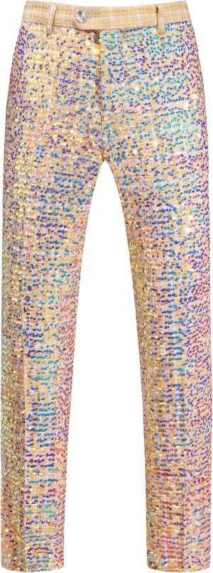MOGU Mens Sequin Blazer Slim Fit Shiny Gold Silver Dress Suit Jacket Tuxedo Sport Coats for Prom Party Dinner
