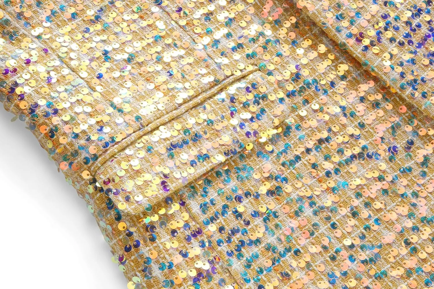 MOGU Mens Sequin Blazer Slim Fit Shiny Gold Silver Dress Suit Jacket Tuxedo Sport Coats for Prom Party Dinner