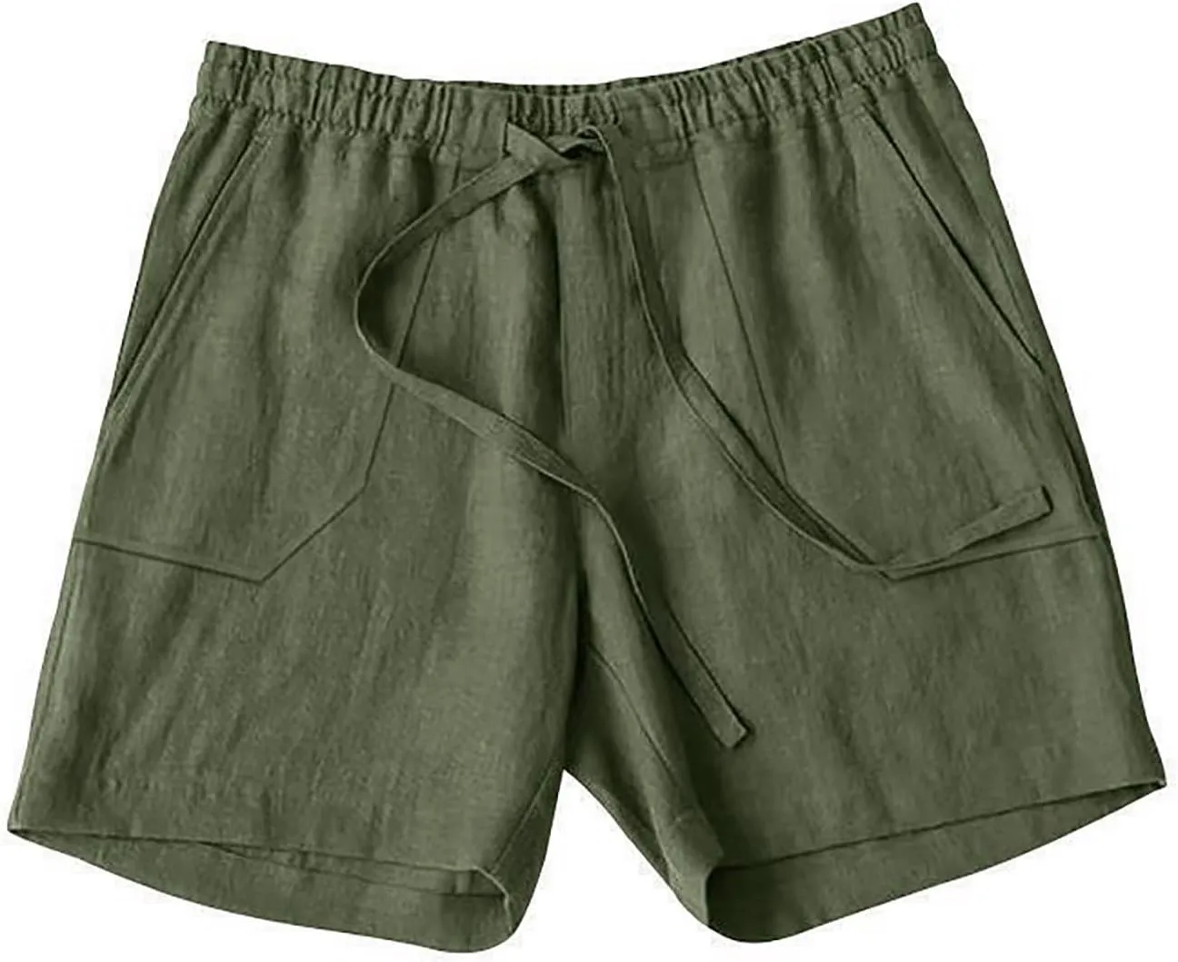 Muscularfit Cargo Shorts for Men Relaxed Fit Shorts with Pockets Summer Fashion Linen Cotton Shorts Stretch Athletic Shorts