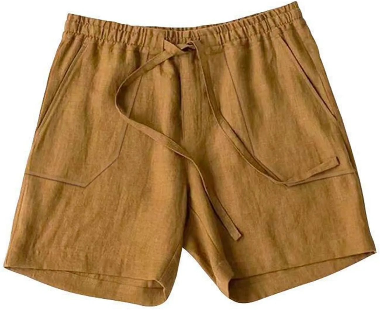 Muscularfit Cargo Shorts for Men Relaxed Fit Shorts with Pockets Summer Fashion Linen Cotton Shorts Stretch Athletic Shorts