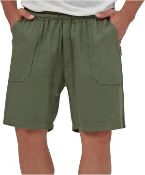 Muscularfit Cargo Shorts for Men Relaxed Fit Shorts with Pockets Summer Fashion Linen Cotton Shorts Stretch Athletic Shorts