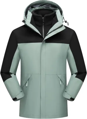 Muscularfit Men's Lightweight Waterproof Hooded Rain Jacket Breathable Raincoat Shell Jacket Outdoor Fashion Mountain Hiking