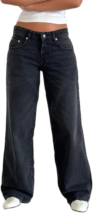 Mxiqqpltky Low Rise Jeans for Women Mom Jeans Wide Straight Leg Baggy Jeans Y2k Vintage Boyfriend Denim Pants Streetwear