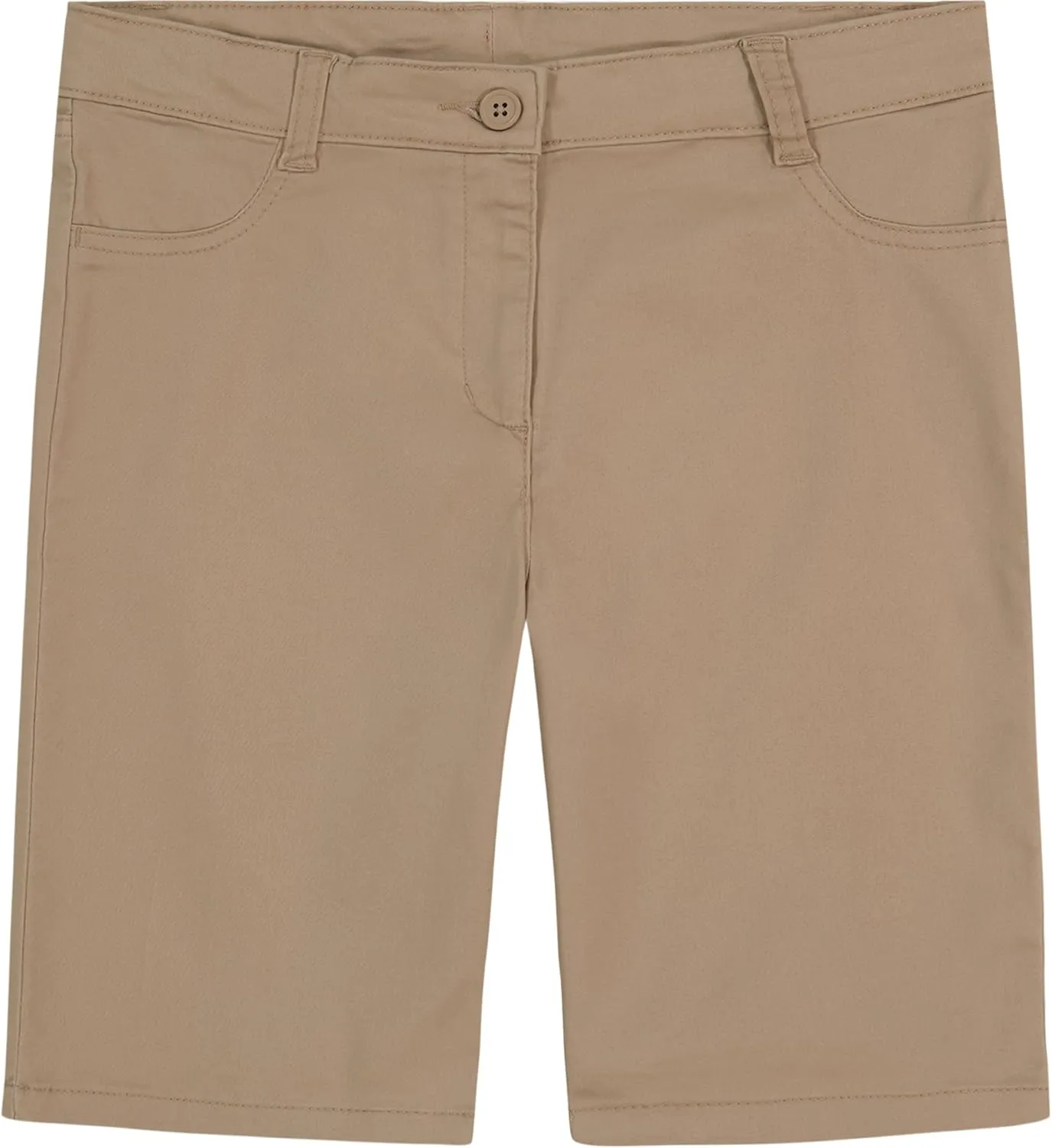 Nautica Girls' School Uniform Bermuda Shorts, Pull-on Fit, Stretchy Material, Functional Pockets