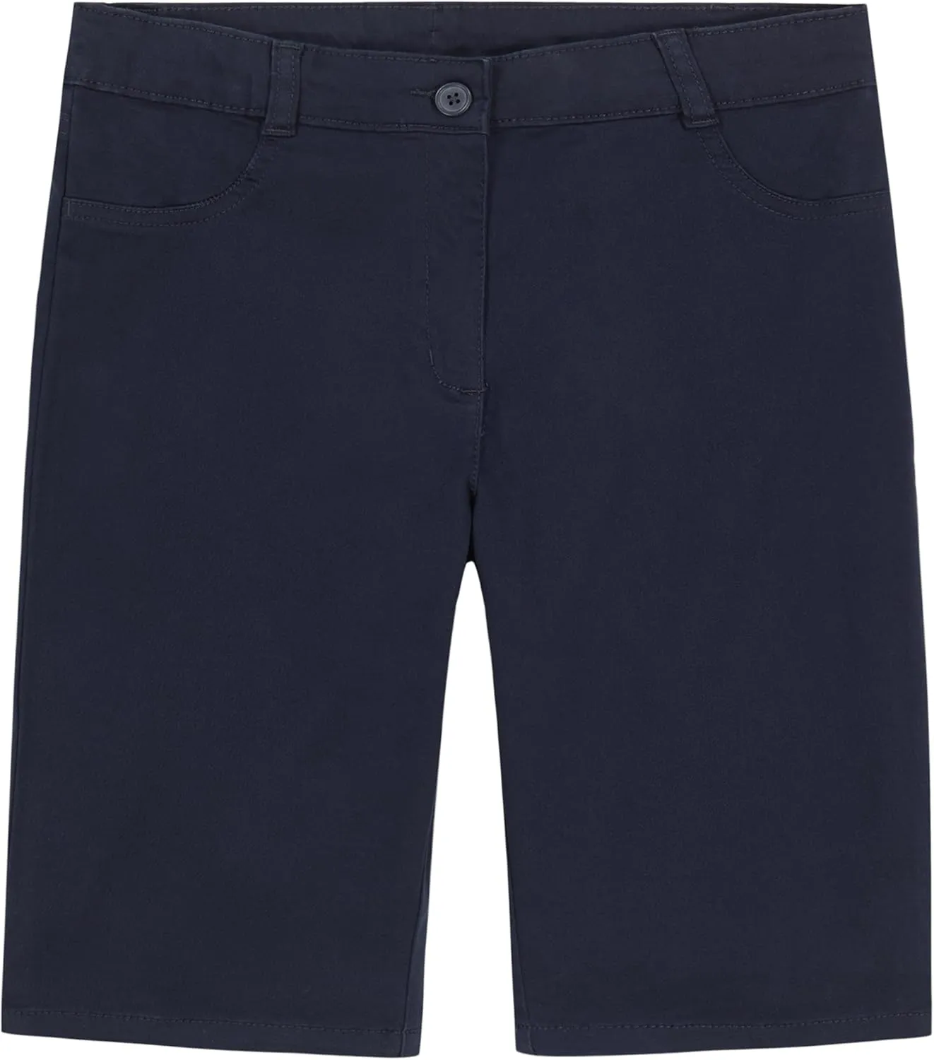 Nautica Girls' School Uniform Bermuda Shorts, Pull-on Fit, Stretchy Material, Functional Pockets