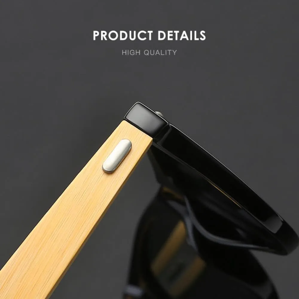 New 2025 Classic Bamboo Wood Polarized Sunglasses Men Women Coating Mirror Sun Glasses Retro Glasses UV400
