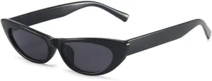 New 2025 Small Cat eye Sunglasses Women Vintage Leopard Frame Sun Glasses Female Shades Punk Eyeglasses UV400,black,One size