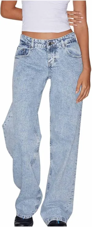 Oplxuo Womens Jeans High Waisted Straight Leg Baggy Boyfriend Jeans for Women Trendy Stretch Denim Pants with Pockets