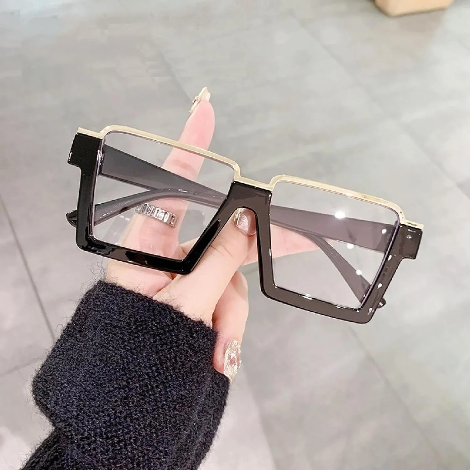 Oversized Anti Blue Glasses Light Women Fashion Frame Spectacle