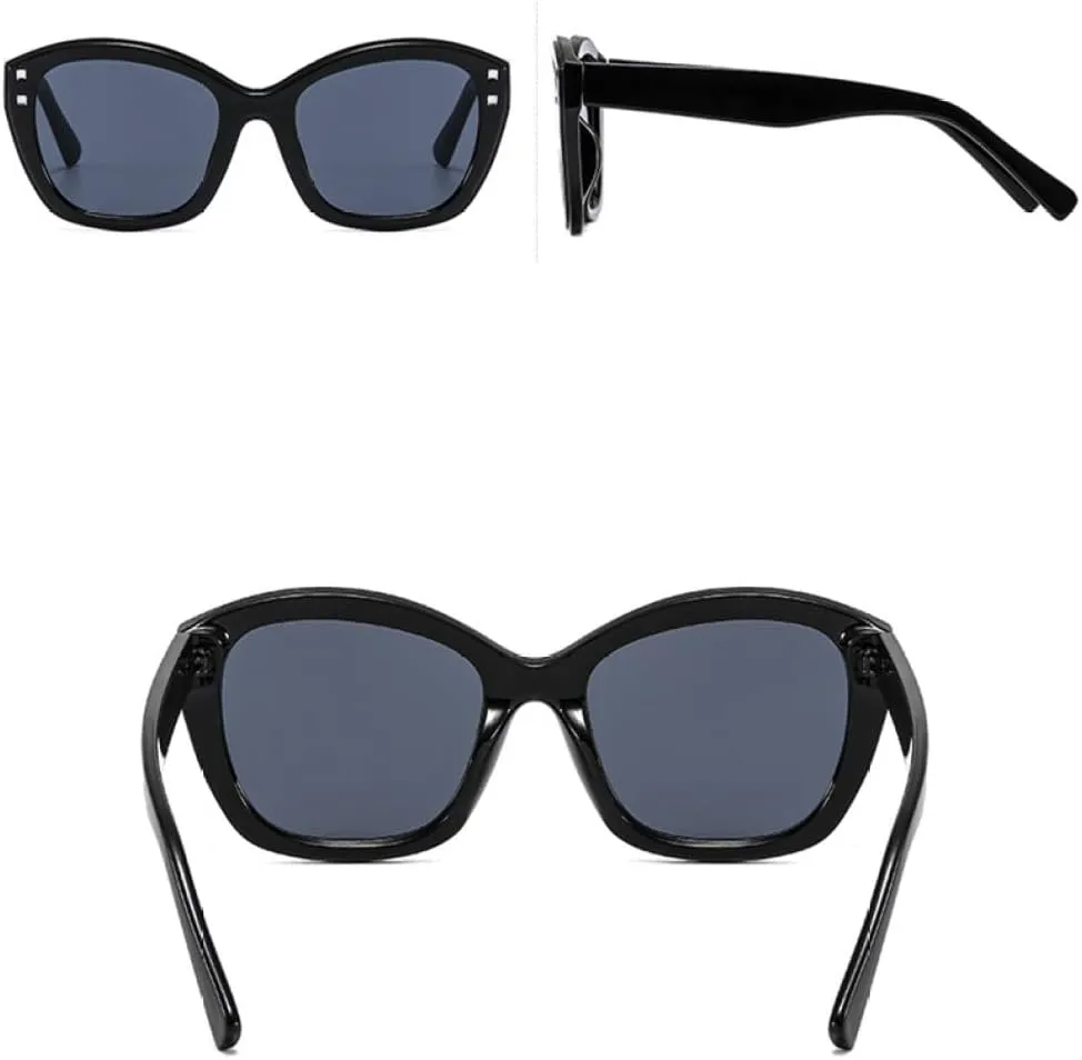 Oversized Cat eye Sunglasses Women Men Luxury Shades Pink Eyewear Vintage Sun Glasses UV400 Pink Glasses Black