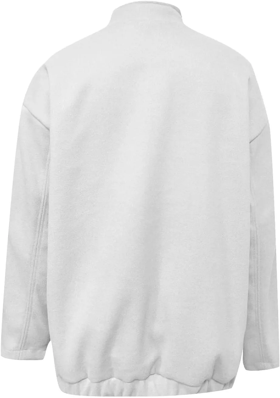 Oversized Jackets for Women Fall Winter Warm Wool Blend Coat Long Sleeve Snap Button Down Solid Pocket Outerwear with Pocket