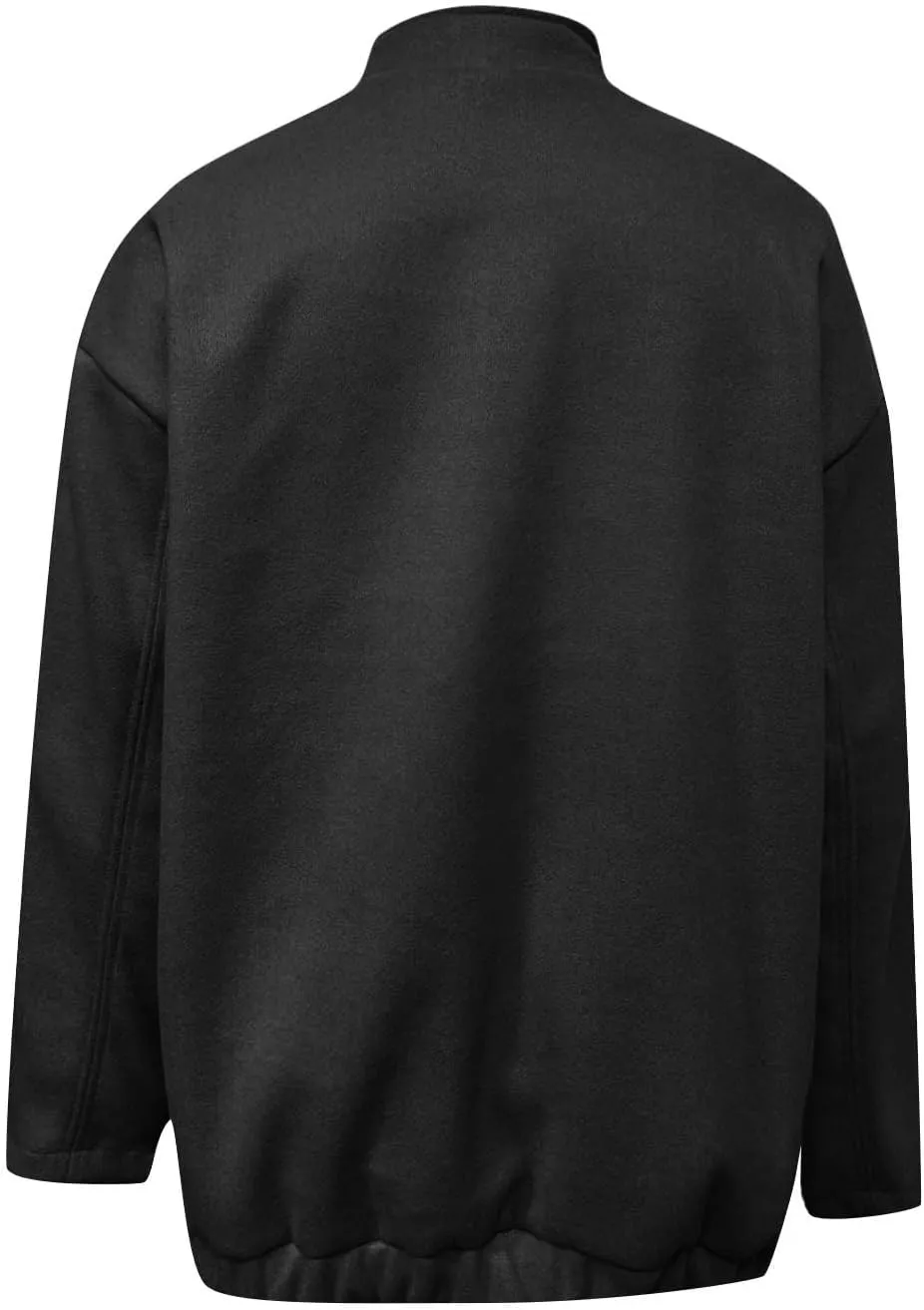 Oversized Jackets for Women Fall Winter Warm Wool Blend Coat Long Sleeve Snap Button Down Solid Pocket Outerwear with Pocket